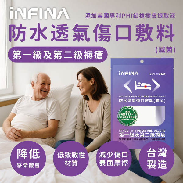防水透氣傷口敷料(滅菌) 第一級及第二級褥瘡
